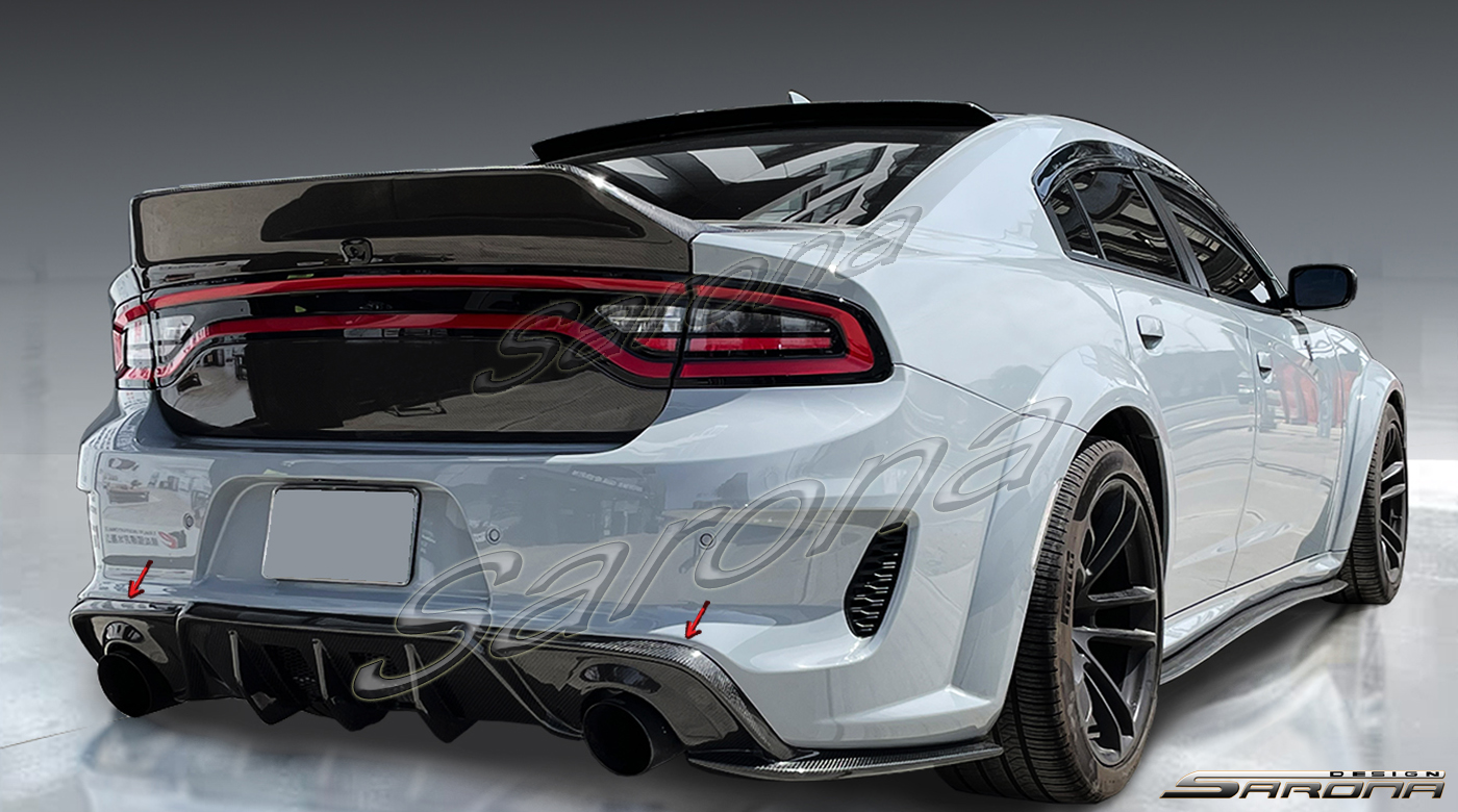 Custom Dodge Charger  Sedan Rear Lip/Diffuser (2015 - 2024) - $590.00 (Part #DG-037-RA)